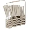 Ménagère 24 Pièces Avec Rack "Géo" 24cm Beige