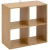 Étagère - 5five - Tasso - 4 cases - Marron - Mélamine - À monter soi-même