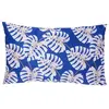 Housse de coussin d extérieur "Falla" bleu indigo 30x50cm - Atmosphera createur d'interieur - Bleu