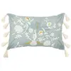 Coussin brodé "Wild" vert céladon 58x38cm - Atmosphera createur d'inte...