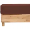 Drap housse Flora gaze de coton marron 160x200cm - Atmosphera createur...