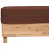 Drap housse Flora gaze de coton marron 140x190cm - Atmosphera createur...