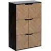 5five - étagère "mix n door" 6 cases effet bois et noir 67,5x32cm