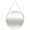 5five - miroir mural rond avec lanière en cuir d50cm