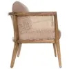 Fauteuil en Bois de Peuplier et Cannage - ATMOSPHERA - Taupe - Contemp...