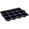 5five - moule 12 muffins silicone "silitop" noir rouge