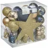 NIUBÓ Atmosphera Kit de décoration pour sapin de Noël - 44 Pièces - Bleu et Or