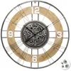 Atmosphera Grande Pendule murale silencieuse en Métal et Bois D 90 cm