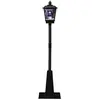 AC-DÉCO Sculptures & décorations lumineuses - Lampadaire avec Père Noël - L 40 cm x l 40 cm - Rouge