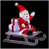 Père Noël Luge Décoration Lumineuse Extérieure 50 cm