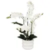 Orchidée artificielle en pot "Mick" pot en céramique blanc H80cm - Atm...