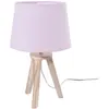 Paris Prix Lampe 3 pieds - 18,5 x 31 x 18,5 cm - Bois - Rose