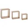 Atmosphera 3 Etagères Murales Design Cube Fixy - Couleur Chêne