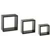 Lot de 3 étagères Fixy cube - Noir