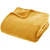 Plaid - ATMOSPHERA - Jaune moutarde - 180x230 cm - Polyester - Rectangulaire