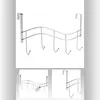AC-DÉCO Patère - FIVE - 5 têtes vague - Acier inoxydable - Design contemporain - Rangement intérieur