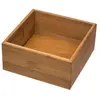 SECRET DE GOURMET Bestekbak/keuken organizer 1-vaks Tidy Smart bamboe 15 x 15 x 7 cm