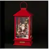 Feeric Christmas - Décoration lumineuse de Noël  Lanterne animée et musicale H 38 cm La maison des couleurs Rouge
