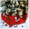 Feeric Christmas Kerstboomrok - rood met kerstmannen - D90 cm - polyes...