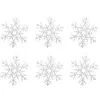 JJA - 6 Witte sneeuwvlokhangers 20 cm