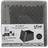5 Five Simply Smart 2 En 1 Pouf Et Coffre De Rangement En Velours Gris 31 X 31 Cm