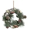 Couronne de  Noël en Bois avec Branches et Déco Cocon Nature D 32 cm