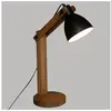 Atmosphera Lampe ? Poser Pied En Bois Et Abat-Jour En M?Tal Noir H 56 Cm