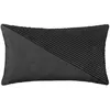 HOMEMAISON Coussin velours semi plissé gris 30x50cm - Atmosphera créateur d'intérieur