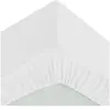 Drap-housse Carina en coton blanc 90x190cm Atmosphera Créateur D'intérieur