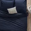 Housse de couette en coton - bleu encre 240x220 cm - Atmosphera createur d'interieur