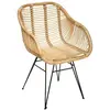 Fauteuil rotin Koeta naturel Atmosphera - Naturel clair