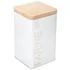 Boîte à farine - FIVE - Scandi - Métal - 1kg - Blanc - 18.5 cm