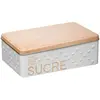 5five - boîte à sucre morceaux métal "scandinave nature" blanc