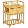 Table de chevet "Aoni" - rotin - Beige - Atmosphera createur d'interieur