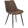 Chaise Olwen effet cuir marron - Atmosphera createur dinterieur