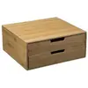5 five simply smart Porte Capsules - Bambou - 2 tiroirs - Bois massif - Rectangulaire - Design contemporain
