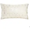Coussin Tropique velours blanc ivoire 30x50cm Atmosphera Créateur D'intérieur