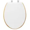 Abattant WC - PARIS PRIX - Modern Color - Blanc - MDF & Zinc - Universel