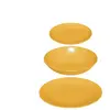 SECRET DE GOURMET Service de Table - PARIS PRIX - Colorama Jaune - 18 pièces - Faïence - D. 26cm Jaune
