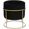 Pouf coffre Eliane velours noir - Atmosphera createur dinterieur
