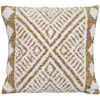 Coussin Déco Tufté Miska 45x45cm Ivoire & Ocre