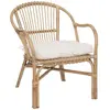 Fauteuil en rotin Neta avec coussin Atmosphera - Naturel