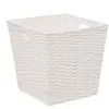 5five - panier vannerie 31x31cm "mix n  modul" blanc