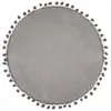Atmosphera - Coussin Gris Clair à Pompons D 40 cm