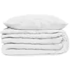 ATMOSPHERA Housse de couette et taies - Blanc - 220x240cm - 100% coton - Tendance - Élégante