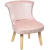 Atmosphera - Fauteuil crapaud pour enfant effet velours - Rose