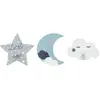 Patères enfant - Atmosphera - Ciel - Multicolore - Bois MDF - 3 pièces