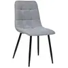 Chaise tissu Sirac gris clair pieds métal Atmosphera - Gris clair