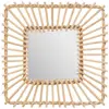 Miroir mural - ATMOSPHERA - 40x40 cm - Rotin - Beige - Design Contemporain
