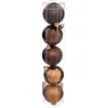 Atmosphera kerstballen - 5x stuks - brons - kunststof - 5 cm